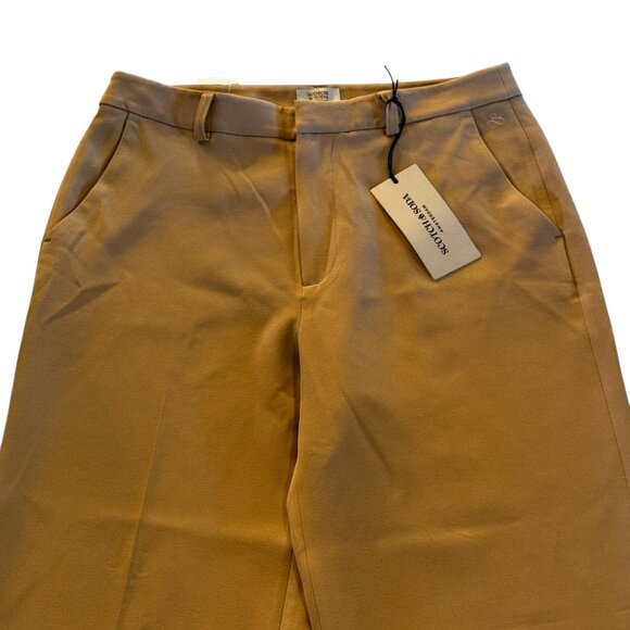 NWT Scotch & Soda Edie Tailored Wide Leg Pants in Yellow Size 30 - Picture 15 of 16